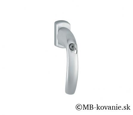 Okenná kľučka New York uzamykacia s kľúčom 7/40mm,biela,bronz,strieborná