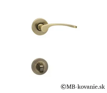 Interierová kľučka COBRA -28-49-4-R - WC bronz česaný