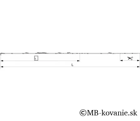 MACO  štulpová prevodovka do 7/8 mm drážky pre FFH 1951-2200 mm MULTI-MATIC