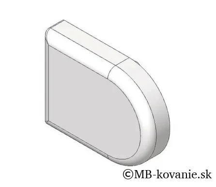 BLUM CLIP top krytka misky závesu na sklenené dvierka, tvar-D, mat.ponikl.