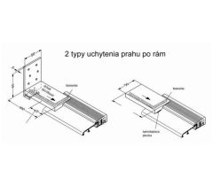 Dverový prah Weser 75-TI - Strieborná