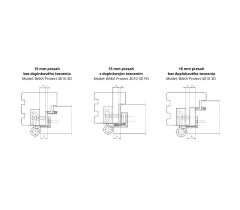 Dverový záves Baka proteck 4010 3D FD MSTS - sada - Strieborná