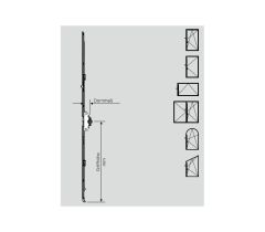 ROTO NT otváravo-sklopná konštantná prevodovka dorn 30 mm, 2001-2200 mm