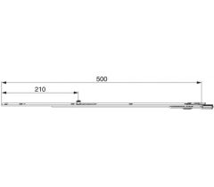 MACO Ukončenie dverového zámku 500x16 mm - Strieborná