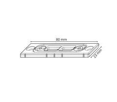 MACO rámový protikus pre zástrč hladký falc 24 mm - Strieborná