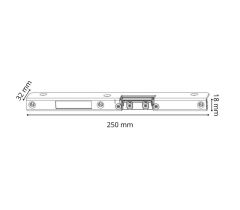 MACO hlavný dverový protiplech U8X18X32mm ľavý, aj na el. vrátnik drevo - Strieborná, left