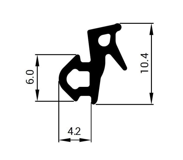 Tesnenie do PVC okien pre profil VEKA 1 - Čierna