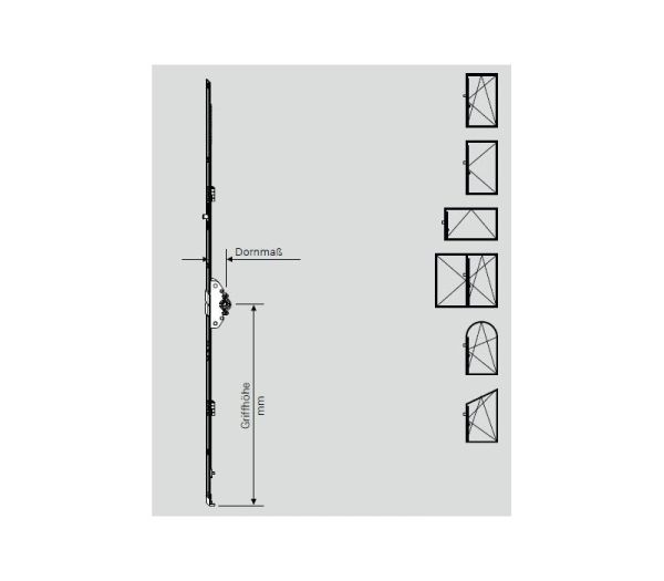 ROTO NT otváravo-sklopná konštantná prevodovka dorn 30 mm, 2201-2400 mm