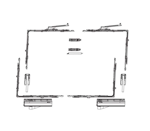  MACO Sada nosných vozíkov a rohov SKB-Z  P 160KG V-9 mm