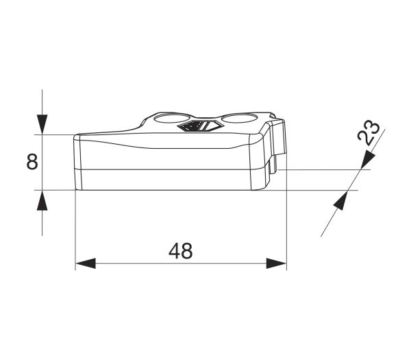 MACO Protikus polohovej poistky a balkónovej záklapky pre PVC ALUPLAST okná MULTI-MATIC - Strieborná, left